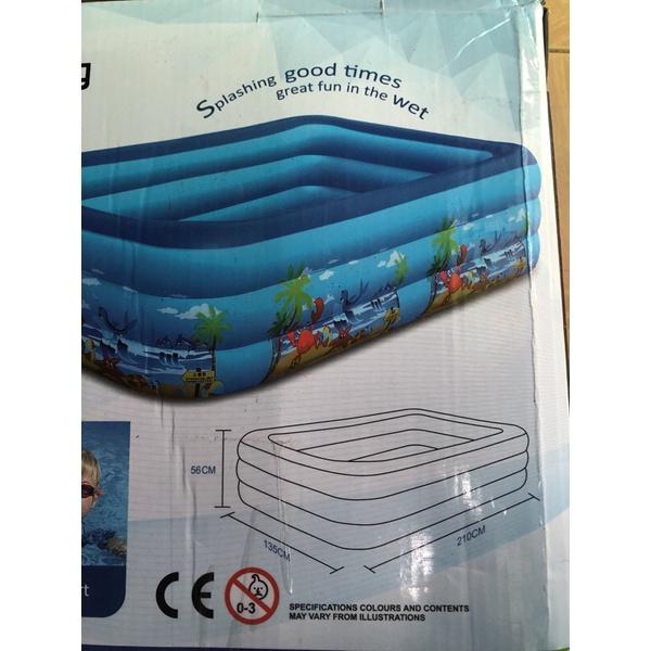 Hồ bơi cho bé hồ bơi bơm hơi size đại 210cmx135cmx55cm swimming pool