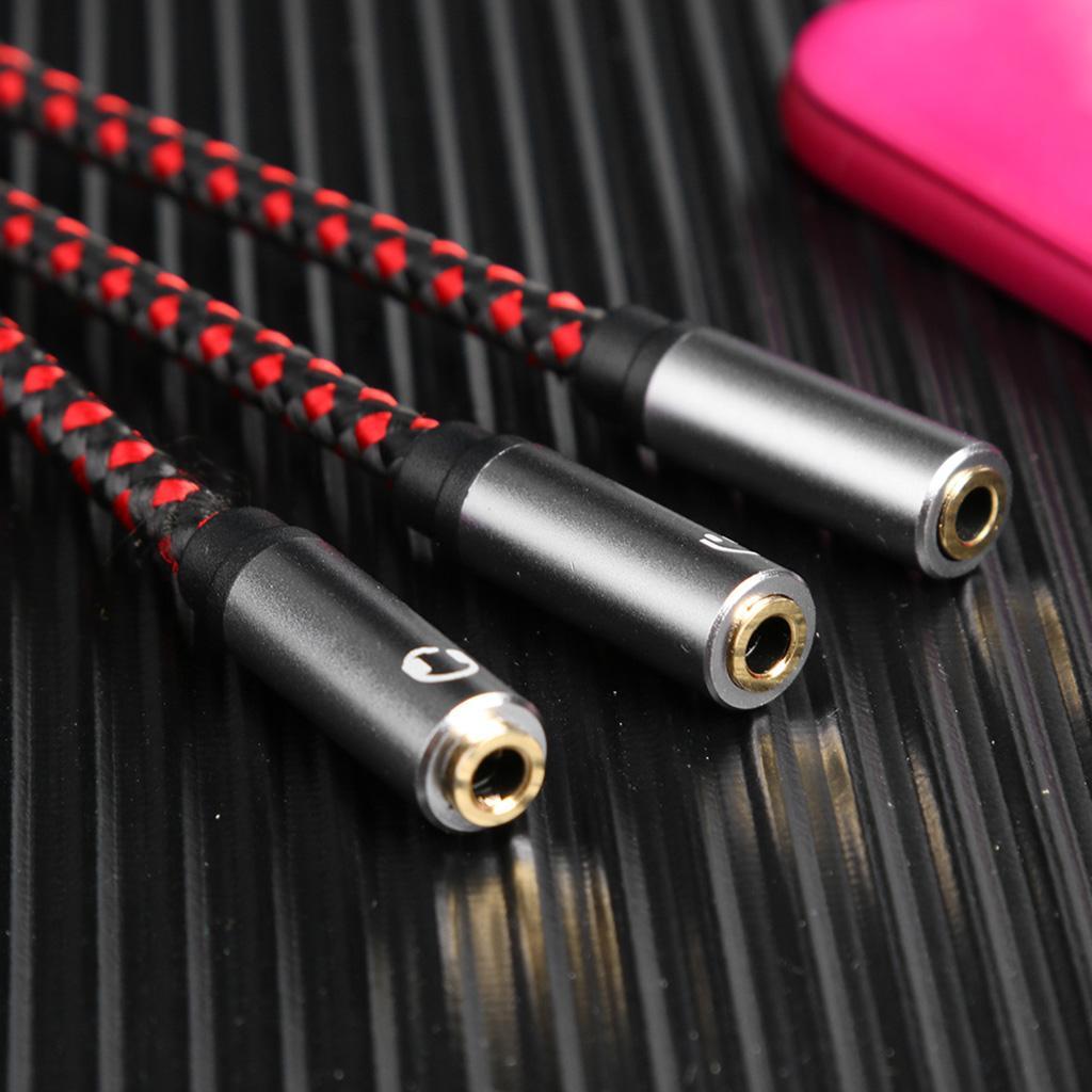 11.8" 3.5mm Male to 3X Female Splitter Audio Cable 3 Way Splitter for Headphone