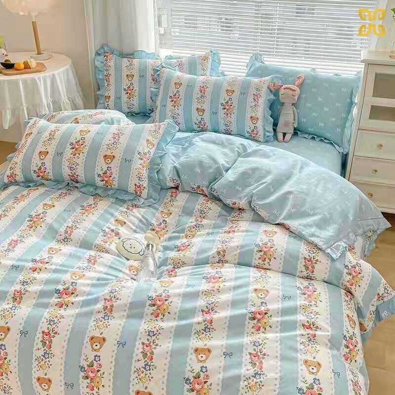 Set Chăn Ga Gối Cotton Living