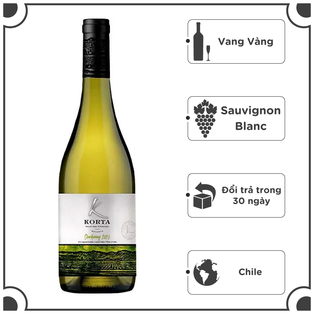 Rượu vang Korta Reserva Chardonay