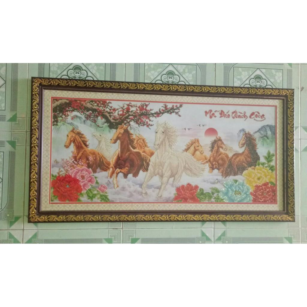 Tranh đính đá thành phẩm mã đáo thành công kích thước: 50 x105