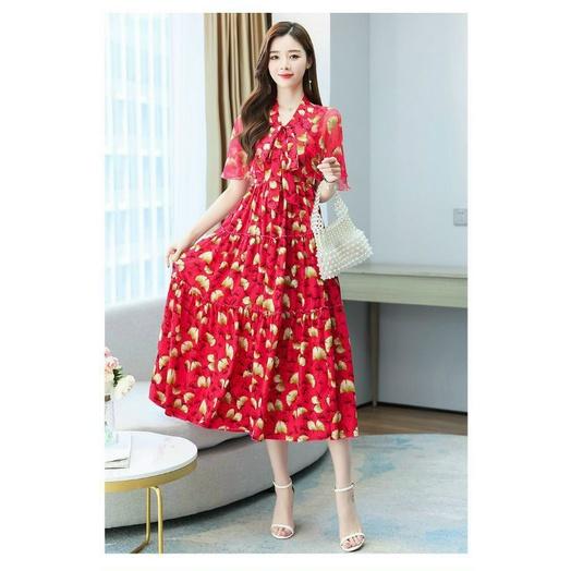 HÀNG NHẬP - ĐẦM XOÈ VOAN HOA VAI PHỐI BÈO