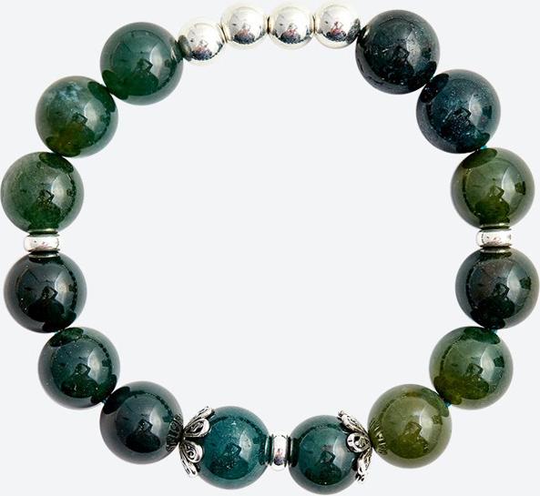 Vòng tay đá Chalcedony charm bi Ngọc Quý Gemstones