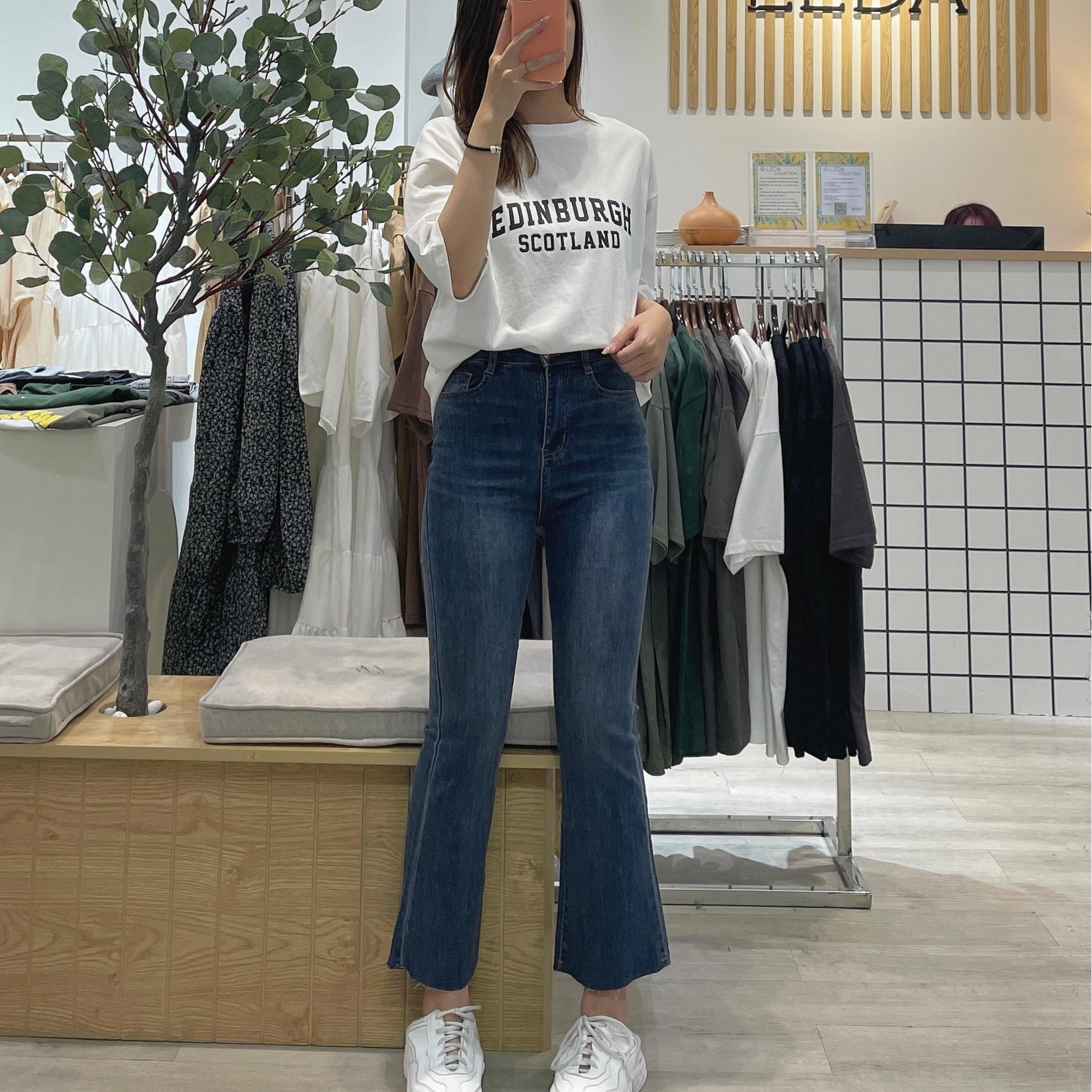 Quần Jean Skinny Ống Loe - Leda