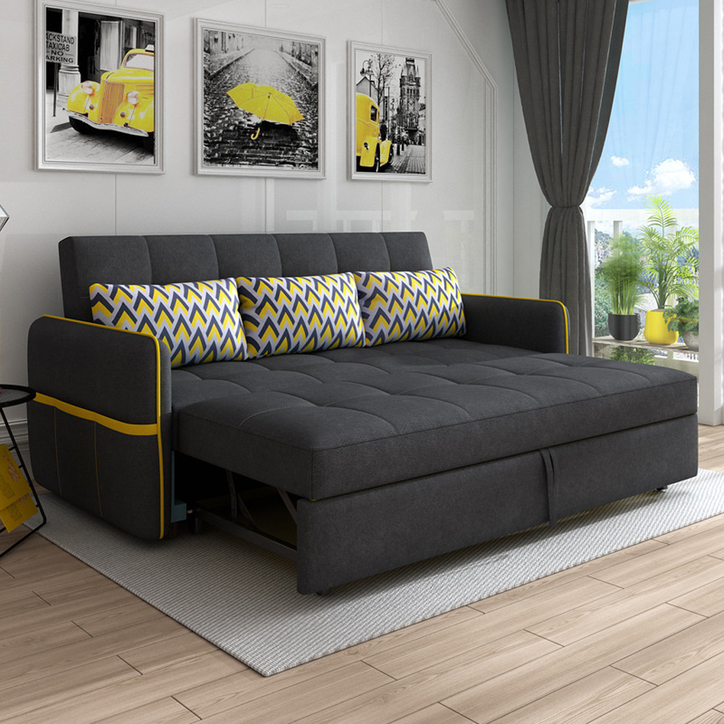 Ghế Sofa Giường Chữ L Đa Năng Cho Phòng Khách HGP,  Sofa Bed Kéo Ra Thành Giường Tiện Lợi Mã HGK-09