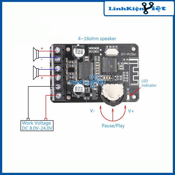 Module Khuếch Đại Âm Thanh Bluetooth Stereo 30W/40W Công Suất Cao XY-P15W