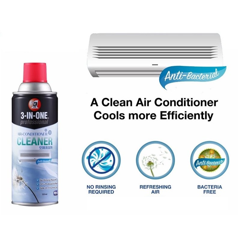 Chai Xịt Làm Sạch Máy Lạnh WD-40 3 In 1 Professional Air Conditioner Cleaner 331ml