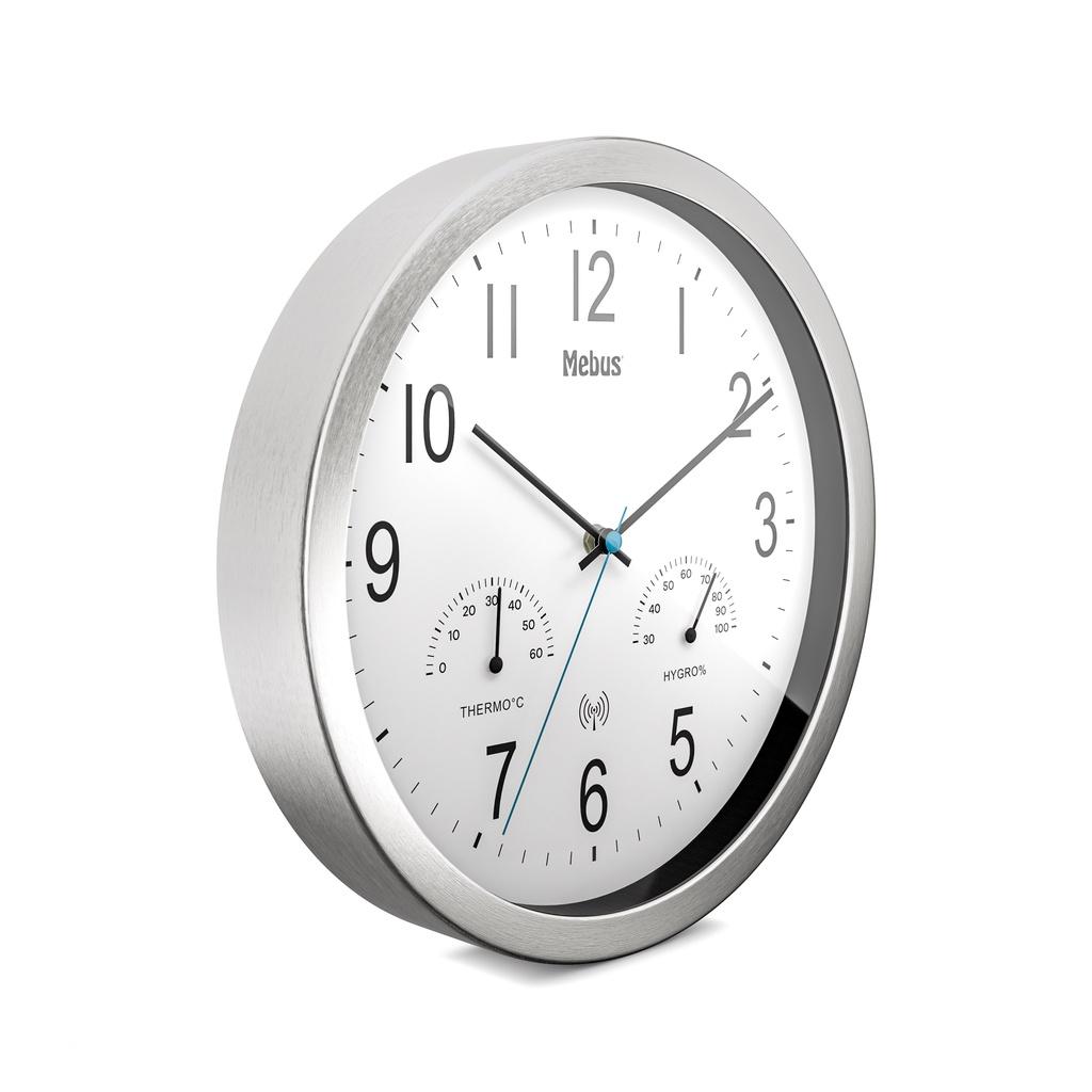 Đồng Hồ Treo Tường Mebus, Đường Kính 30cm, Đồng Hồ Xem Giờ, Báo Nhiệt Độ V à Độ Ẩm, Nhập Đức