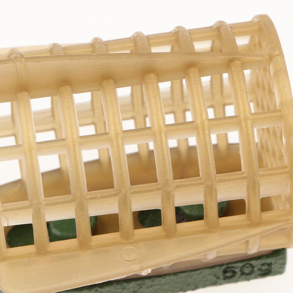 Fishing Bait Trap Cage Feeder Basket Lure Holder with Hooks Fishing Accessories