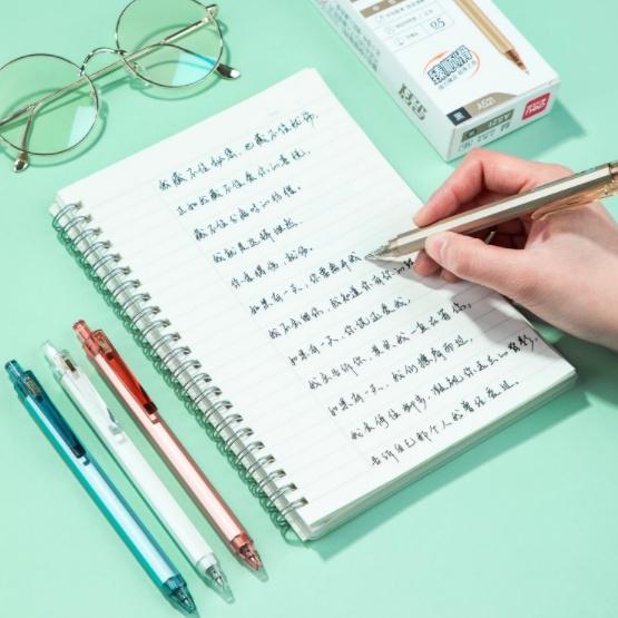 Bút mực Gel ngòi 0.5mm màu đen có thể thu gọn tiện dụng cho trường học/ văn phòng