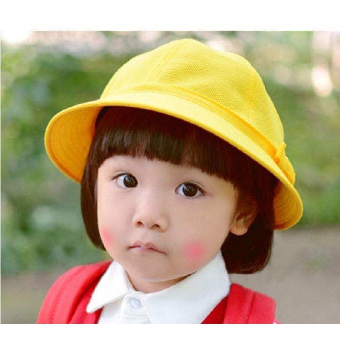 Mũ visor chống nắng Nhật bản màu vàng cho học sinh tiểu học