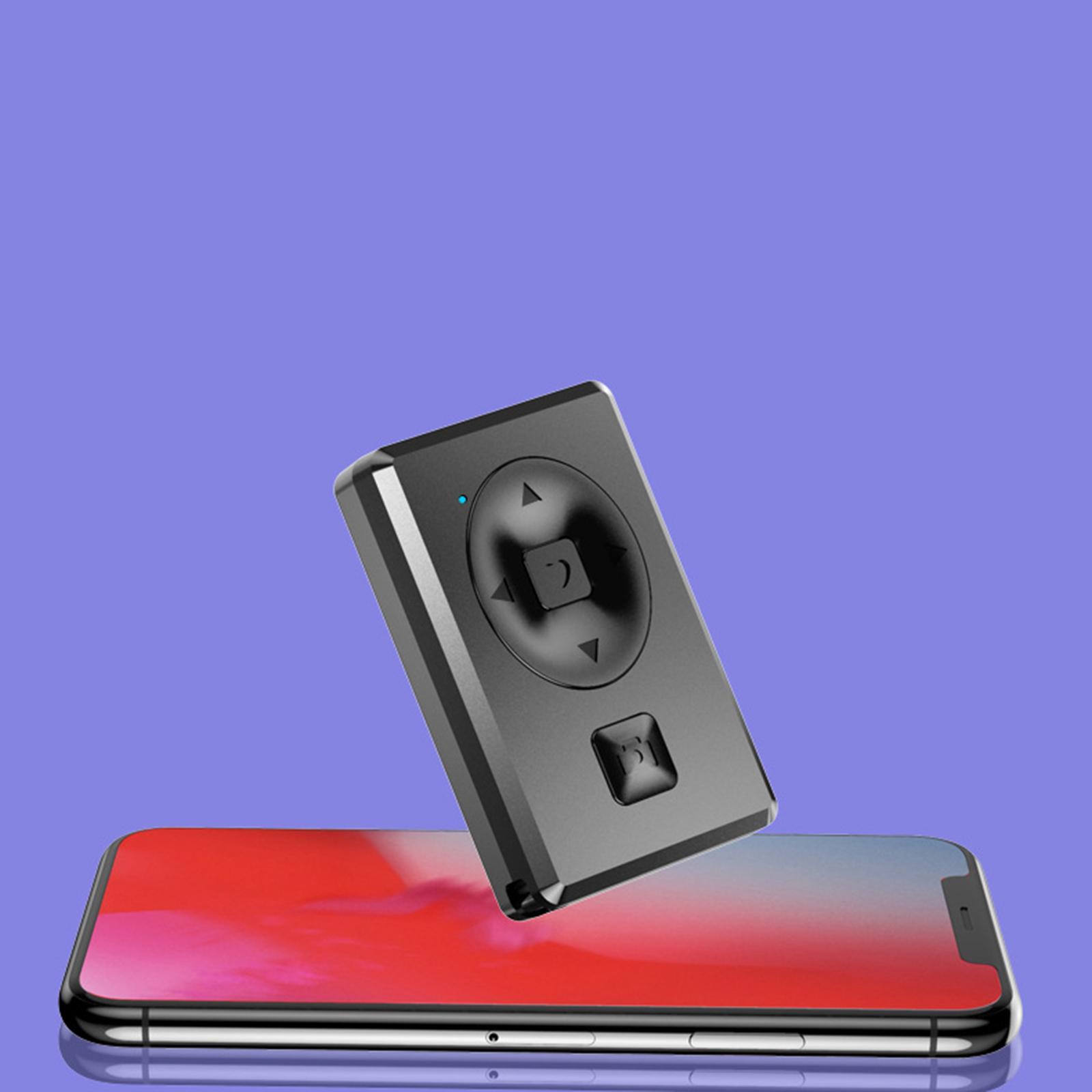 Wireless Bluetooth Camera Shutter Remote Control for Smartphones Black