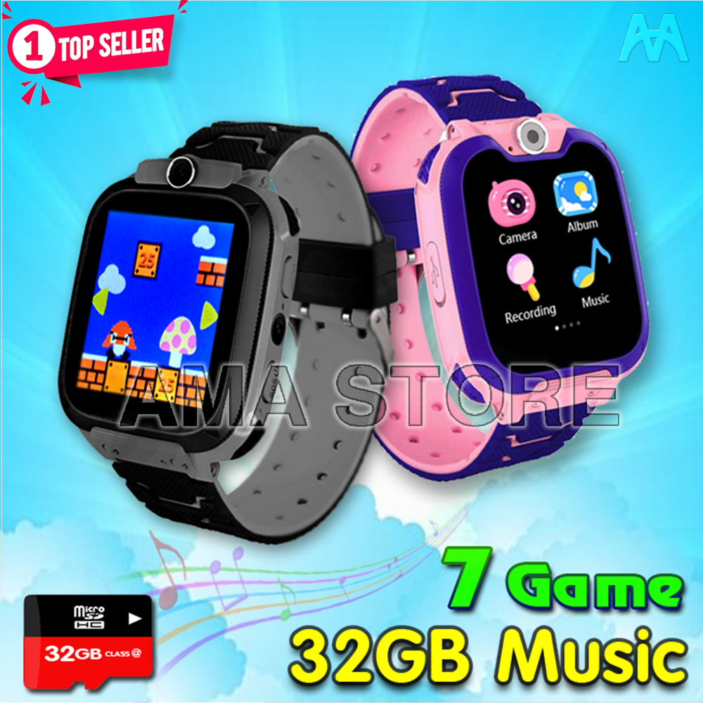 Đồng hồ Điện thoại có 7 GAME Giải trí, Hỗ trợ Thẻ nhớ 32G Music, lắp Sim không cần Đăng ký 4G, Thêm danh bạ dễ dàng không cần ứng dụng - Hàng nhập khẩu