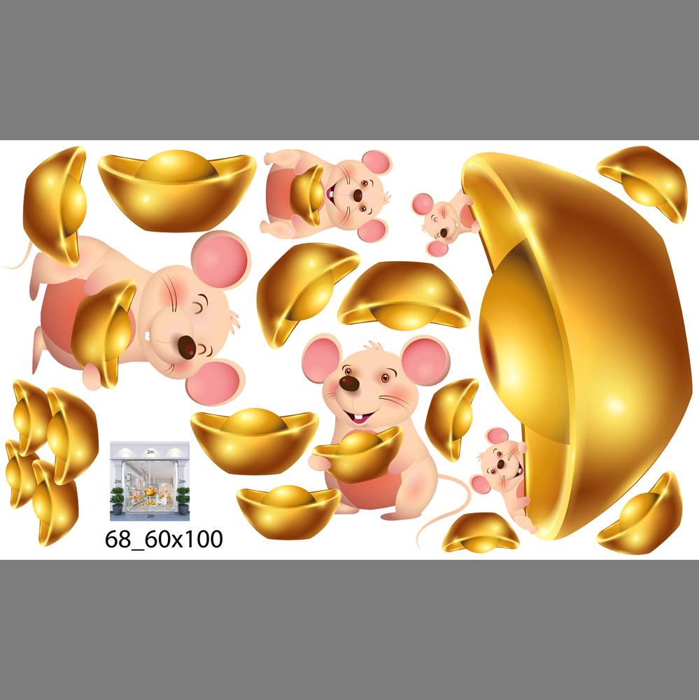 Decal trang trí tết xuân 2020 combo số 6