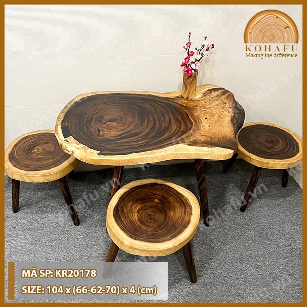 MẶT BÀN CAFE GỖ ME TÂY KIỂU DÁNG ĐỘC LẠ SIÊU VÂN - HÀNG TẠI XƯỞNG KR20178-180