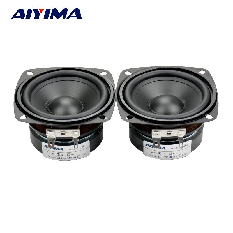 Aiyima 2pcs loa di động âm thanh 3 inch 4 8 ohm 15W không thấm nước toàn bộ bass outdoor loundspeaker cho nhà hát tại nhà DIY Color: 8 ohm 15W