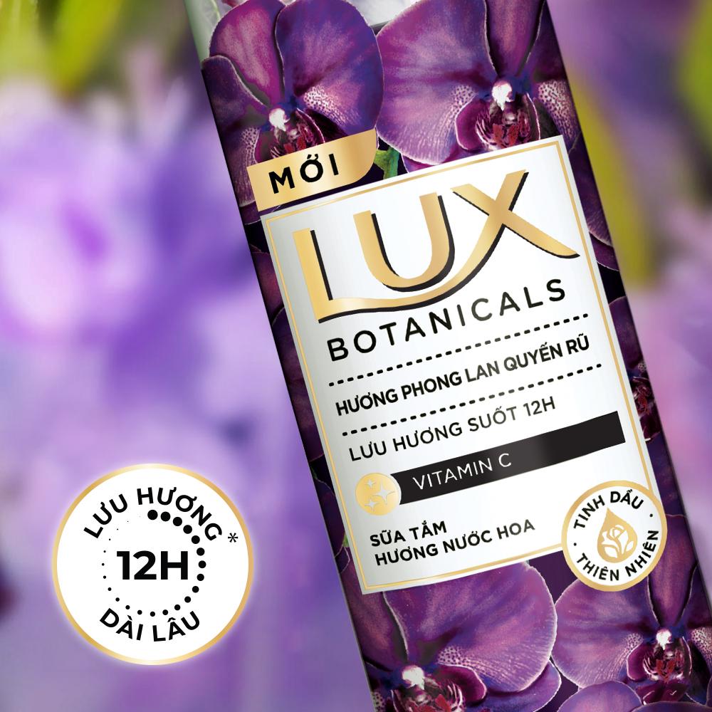 Combo Sữa Tắm Nước Hoa Lux Botanicals Hương Phong Lan Quyến Rũ Lưu Hương 12H 540g X2