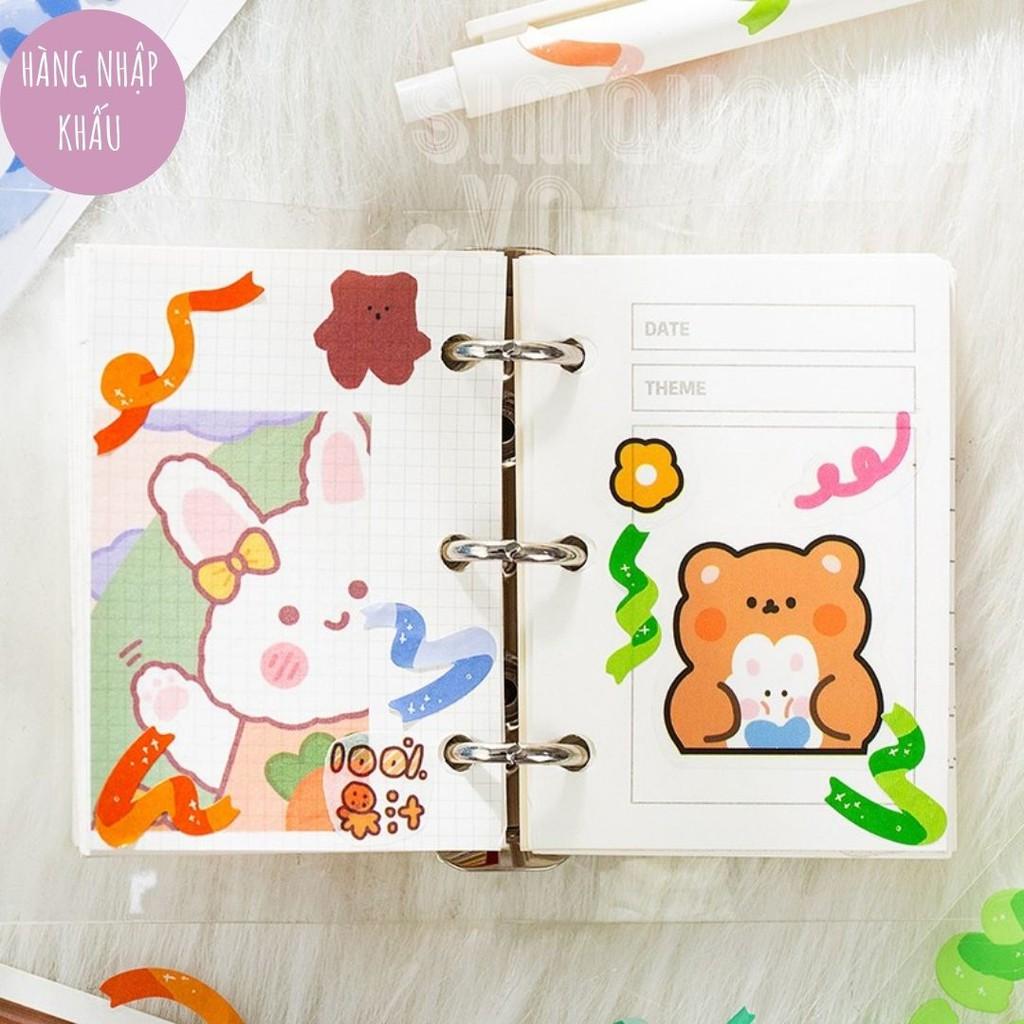 Set 2 tờ sticker Ruy Băng Hình Kẹo trang trí ảnh lưu niệm điện thoại ST87