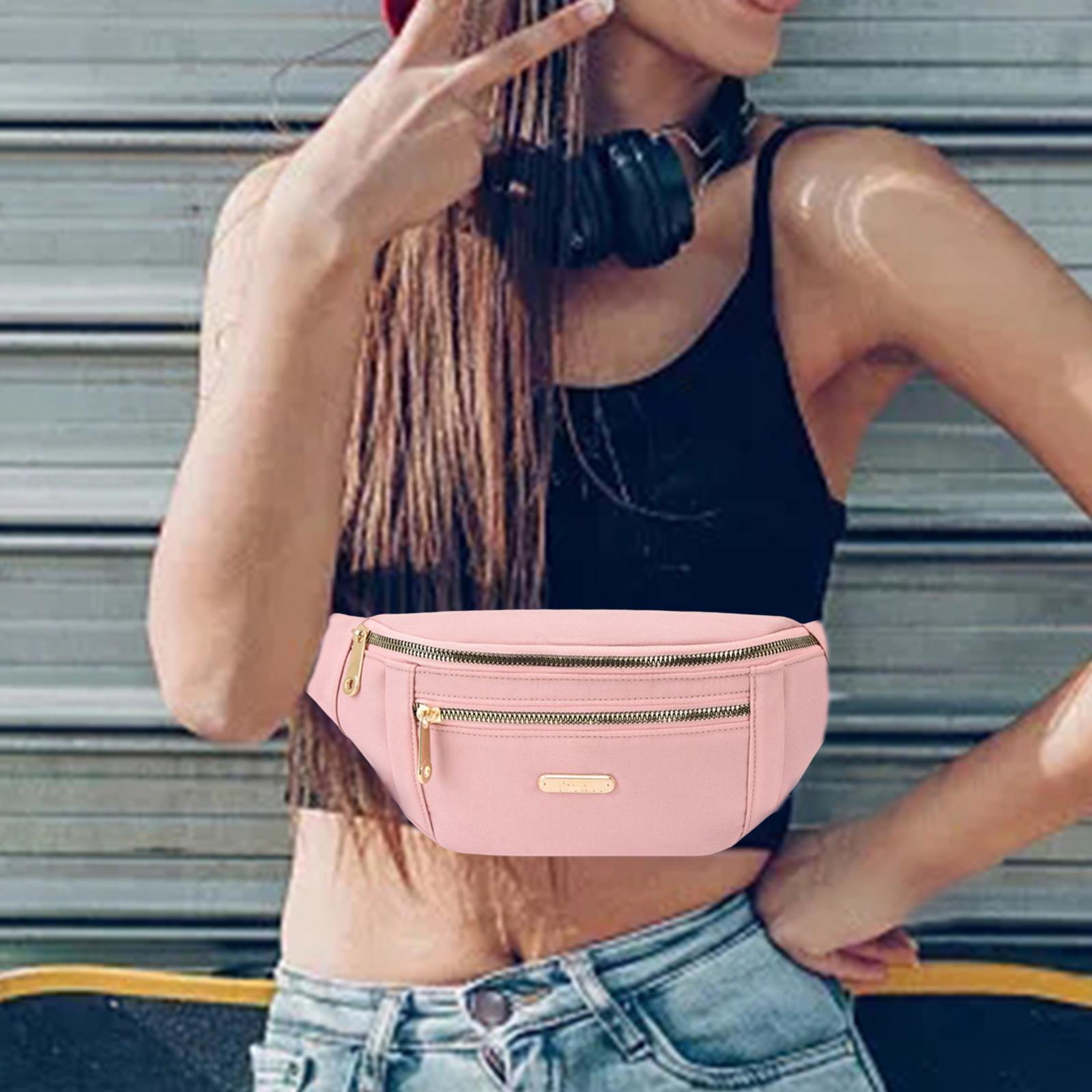 Fanny Pack Waist Pack with 2 Zipper Pockets Waist Bag for Running Workout Travel