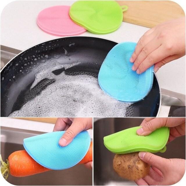 Miếng silicon cọ rửa,lót tay chống nóng tiện dụng