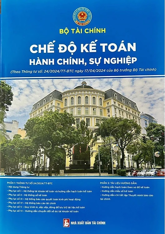Sách Chế Độ Kế Toán Hành Chính, Sự Nghiệp (theo Thông tư 24/2024/TT-BTC)