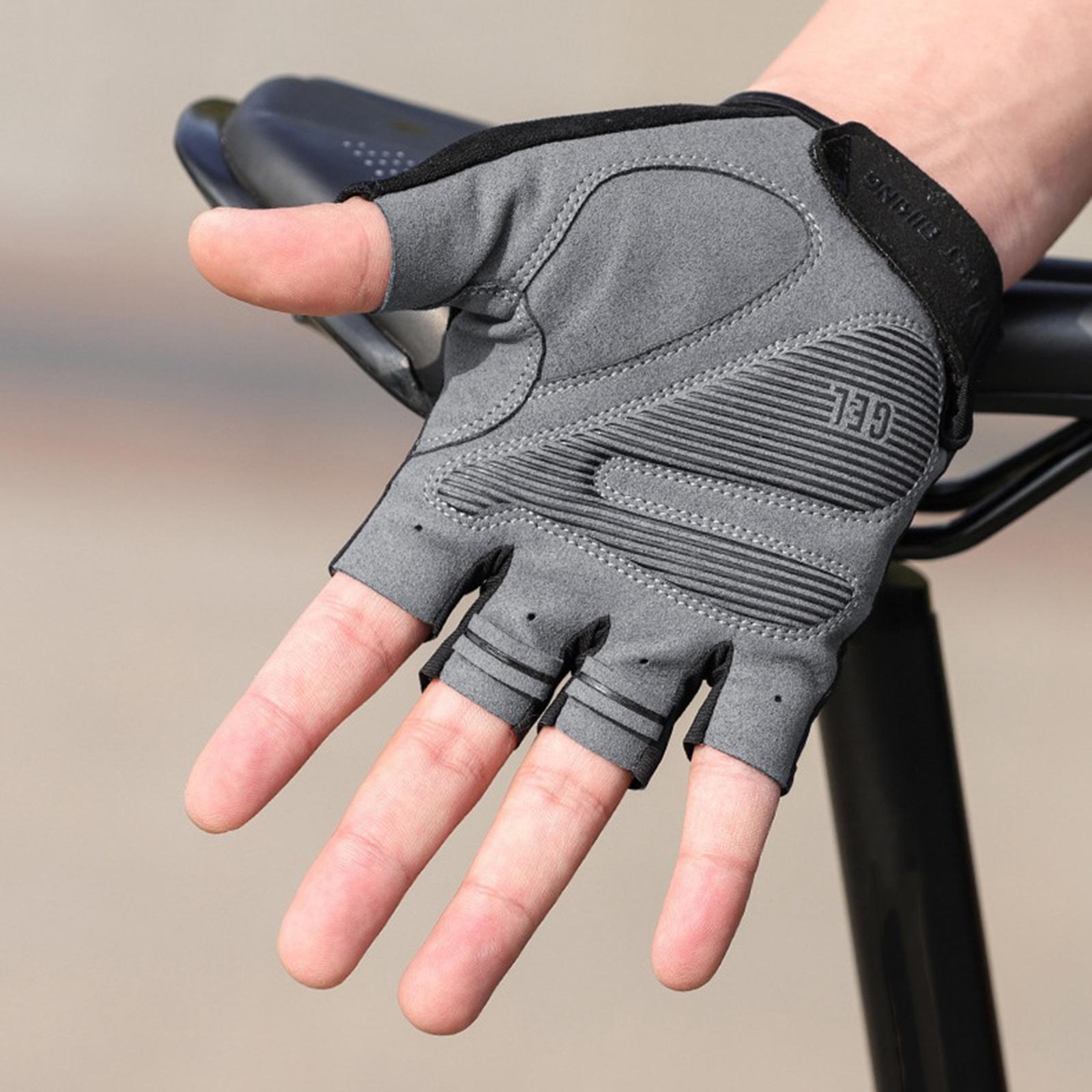 Unisex Cycling Gloves Half Finger Bicycle Gel Padded Fingerless Sports M