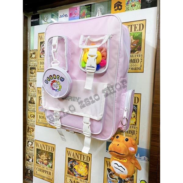 Balo Degrey Basic Backpack Kèm Túi Treo Tiedye Cặp Đi Học Nam Nữ Ulzzang Unisex Mcm