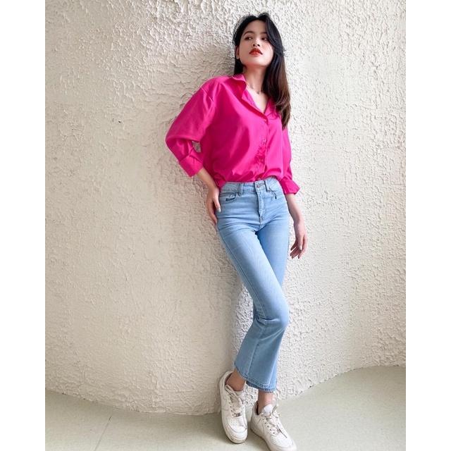 Áo sơ mi form rộng color block REVERCLOTHINGS Pana Shirt