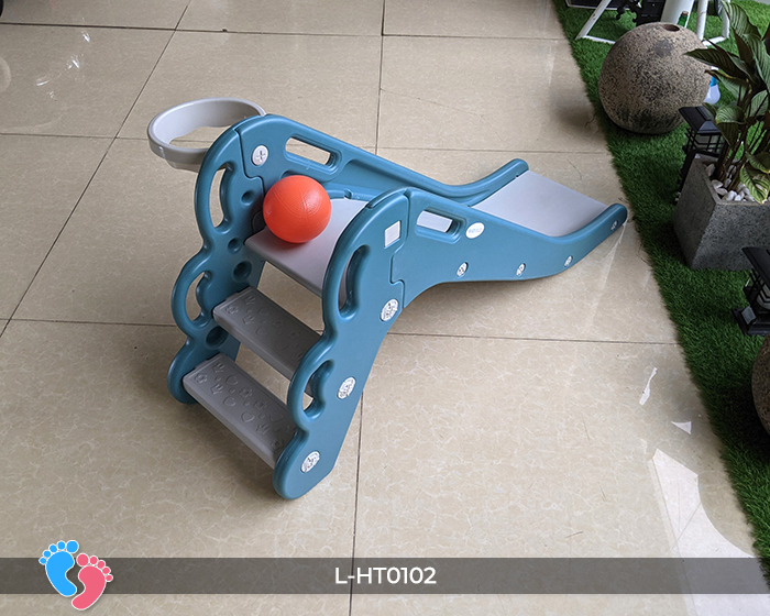 Cầu trượt tuột có ném bóng rổ cho bé BABY PLAZA L-HT0102