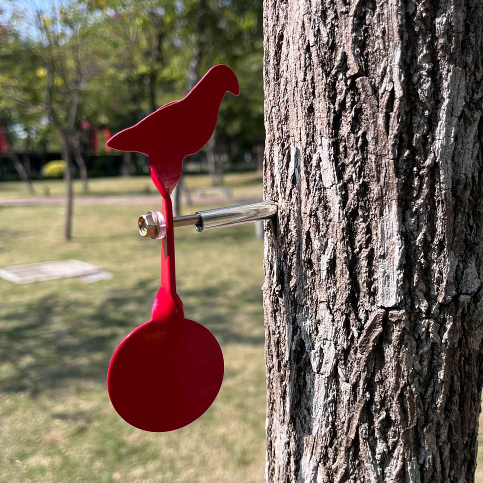 Red Bird Shape Shooting Target Auto Resetting Spinner Resetting Target for Hunting Practice