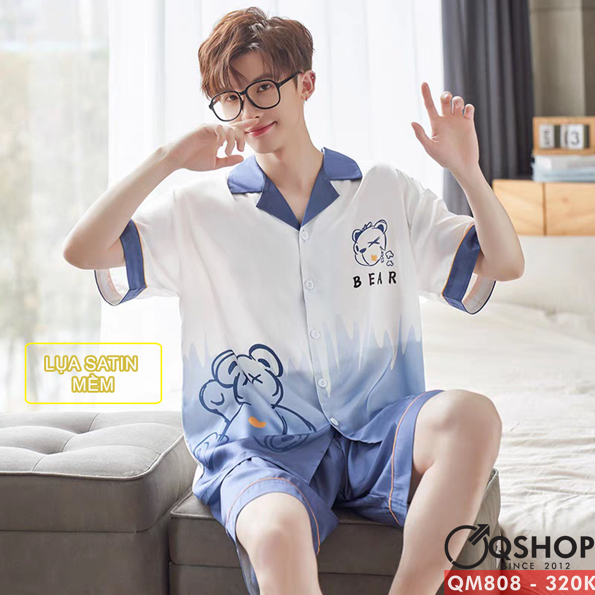 Bộ đồ pijama nam tay ngắn QSHOP QM807 - QM808 - QM809