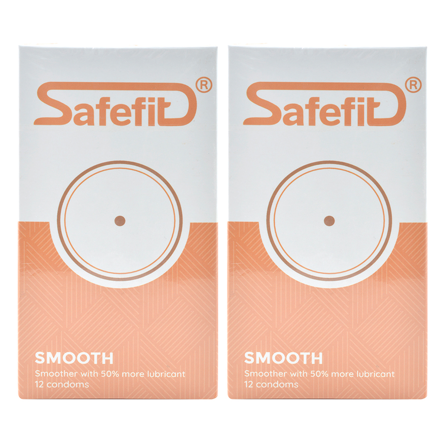 Combo 2 Hộp Bao Cao Su SafeFit Smooth (12 Gói / Hộp)