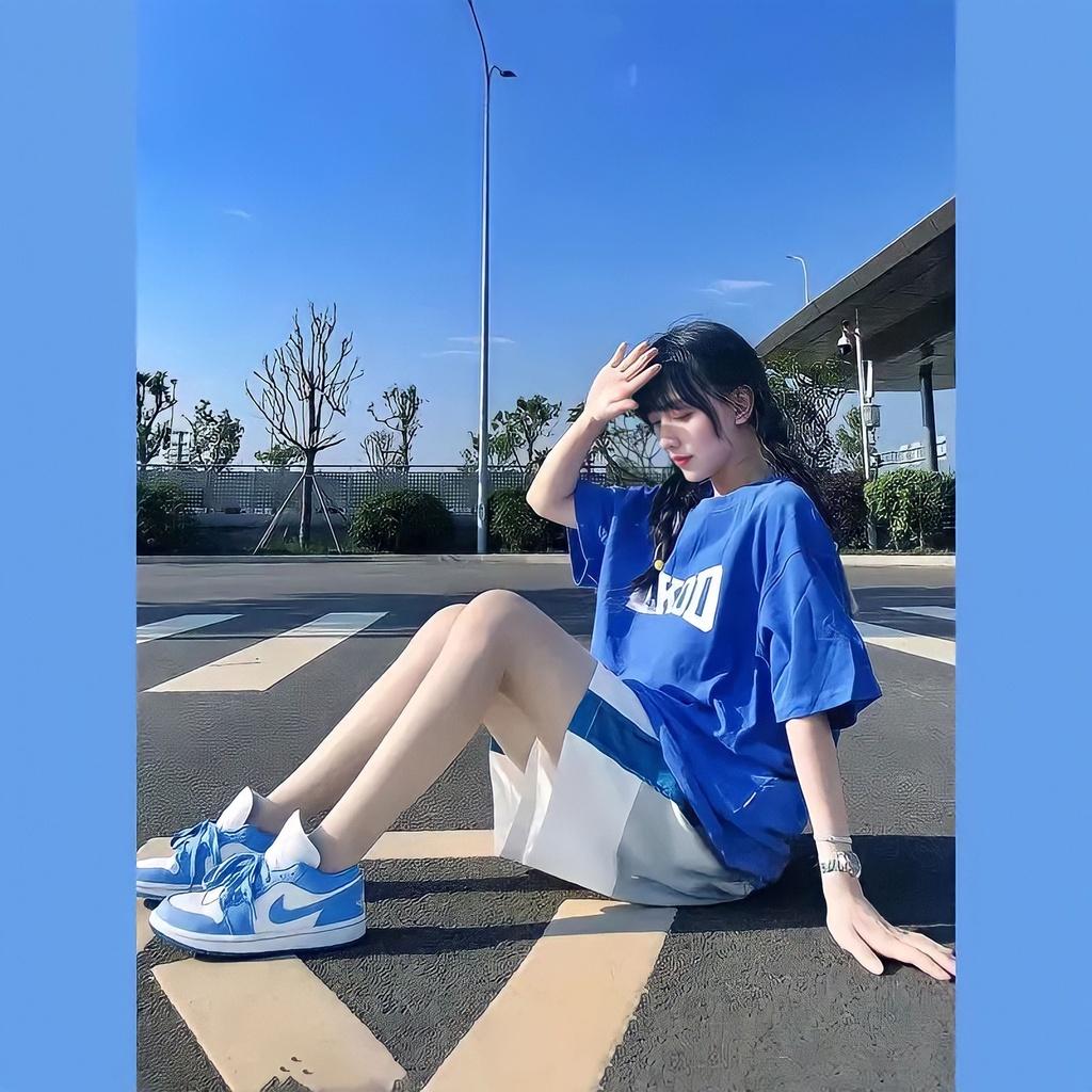 Bộ Áo Thun LKOD Quần Short Viền Xanh