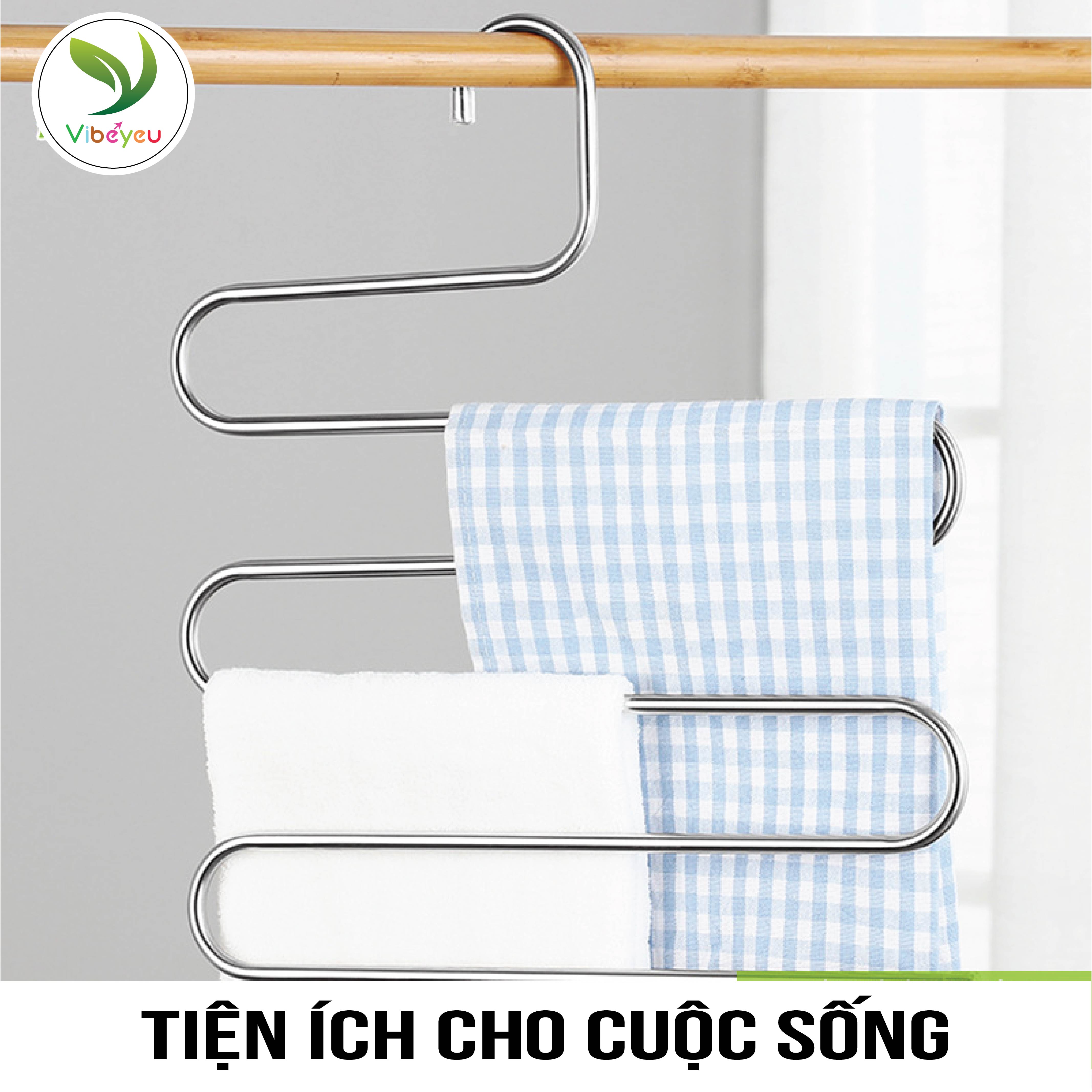 Móc  treo quần áo và khăn 5 tầng - Móc treo đồ đa năng