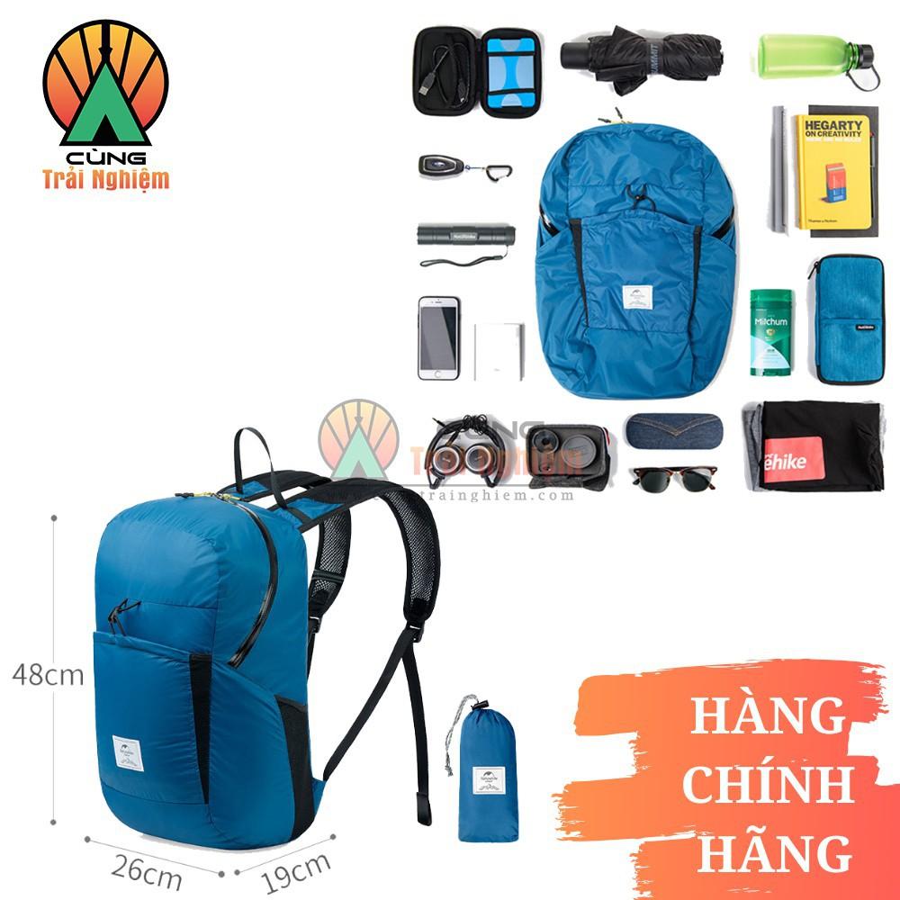 Balo Du Lịch Gấp Gọn 22L Chống Rách, Chống Thấm Nước cho Đi Học Đi Chơi Dã Ngoại NatureHike NH17A017-B