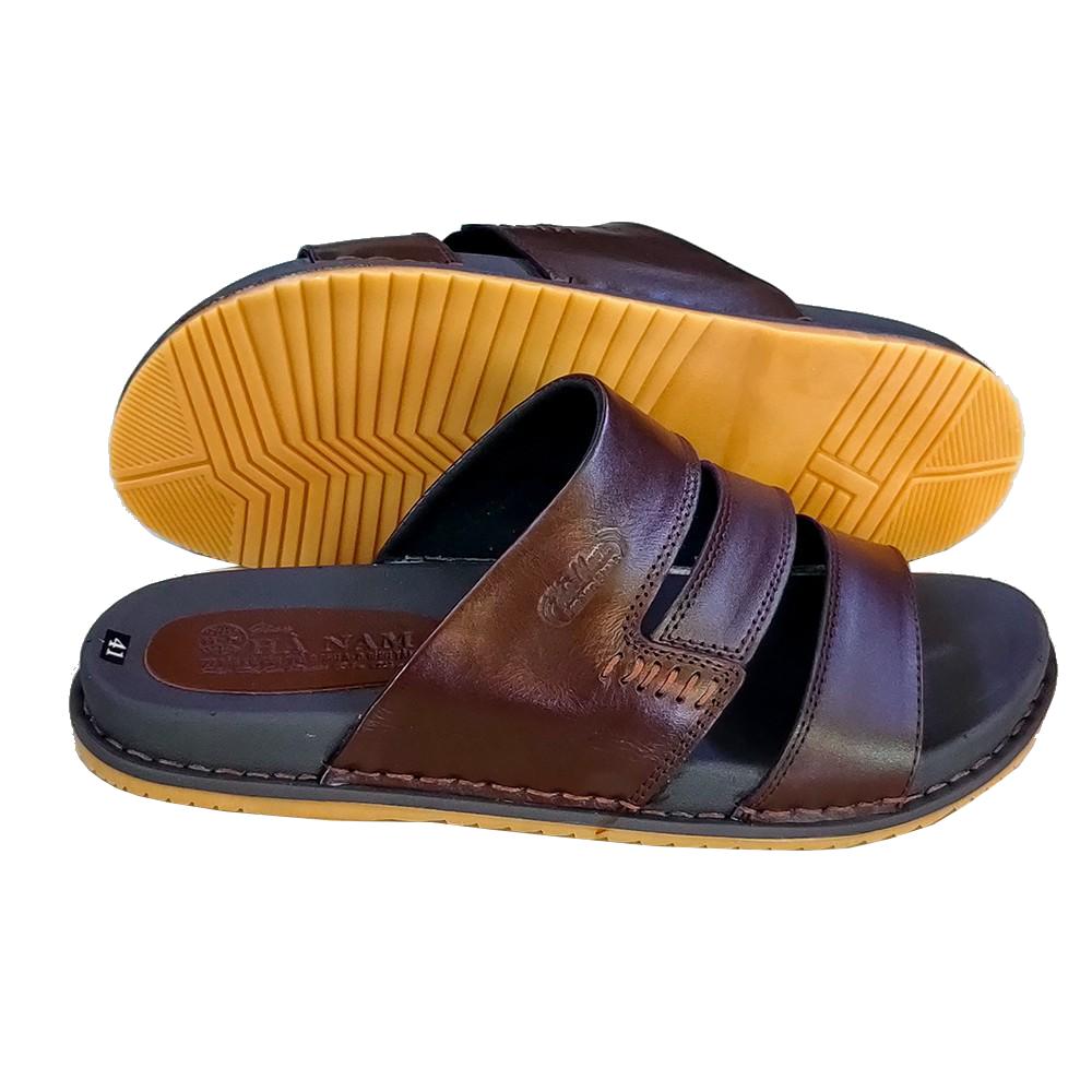 Dép Nam Quai Ngang Da Bò Thật TiTi ĐÔ Cao Cấp DN2020