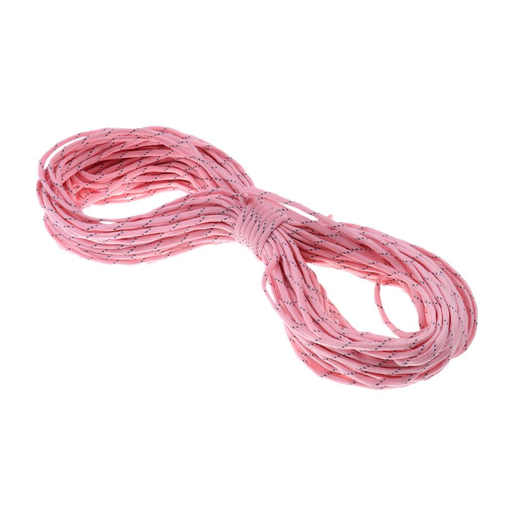 100FT 9 Core Strand Luminous Paracord Parachute Cord Reflective Rope - Choice of Color
