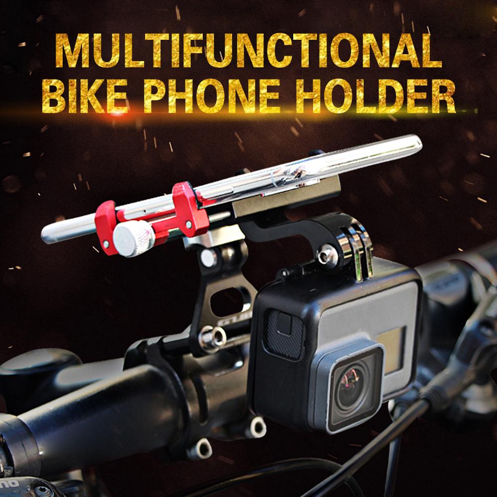 Giá đỡ điện thoại bằng nhôm GUB cho xe đạp đa năng có thể điều chỉnh dành cho điện thoại từ 3,5-6,2 inches
