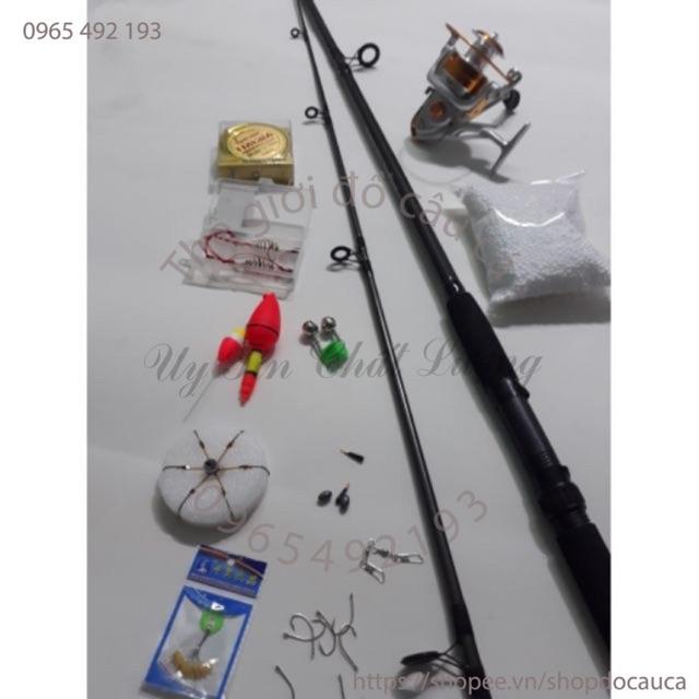 Combo bộ cần câu 3m rỗng + Máy 7000 tay quay inox cần cực khoẻ bộ y hình