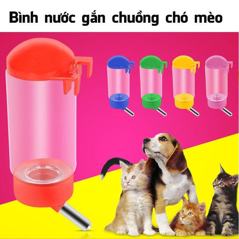 Bình nước cho chó mèo tự động gắn chuồng tiện lợi, bình nước gắn chuồng chó mèo