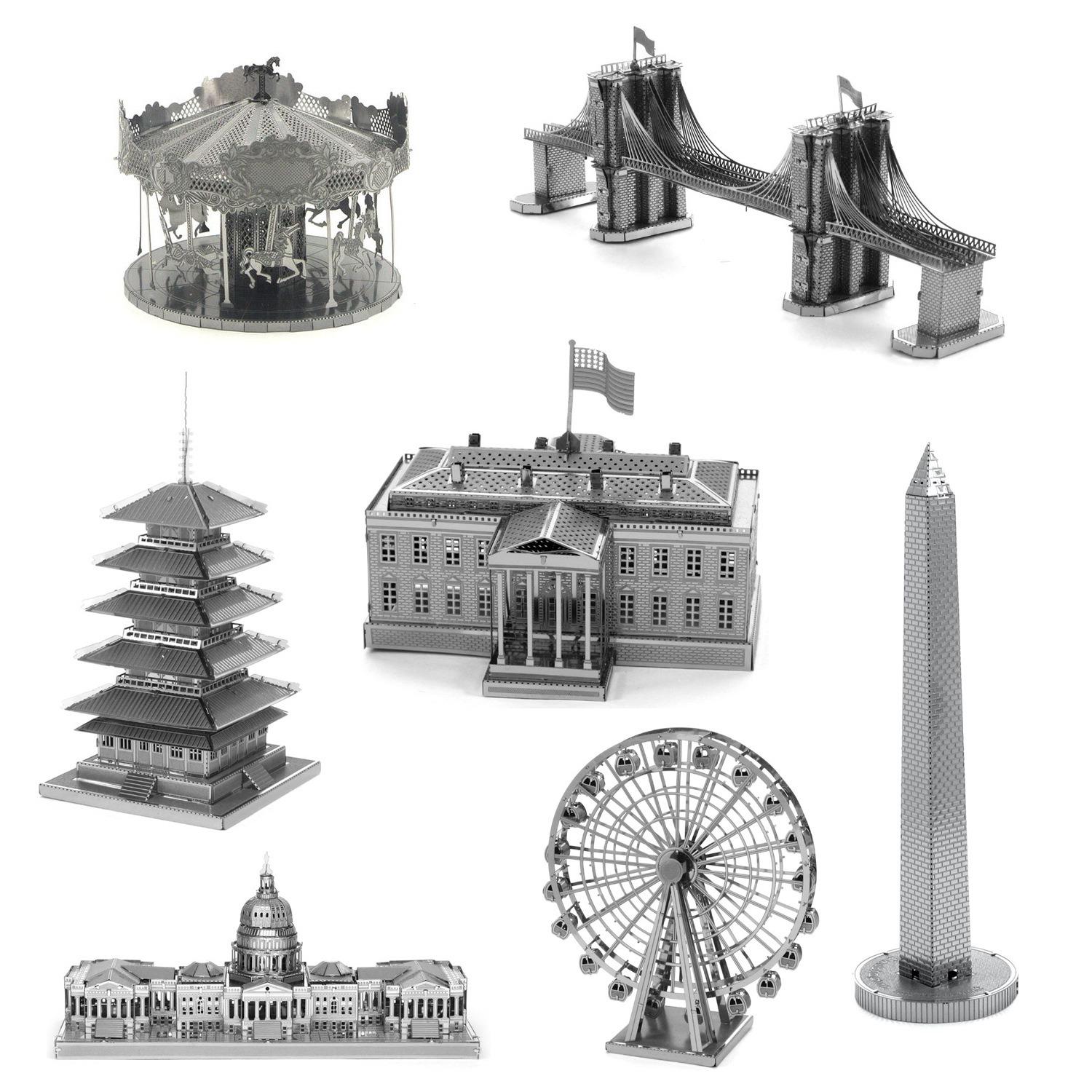 Mô Hình 3D Kim Loại Tự Lắp Ráp Công Trình Kiến Trúc Thế Giới