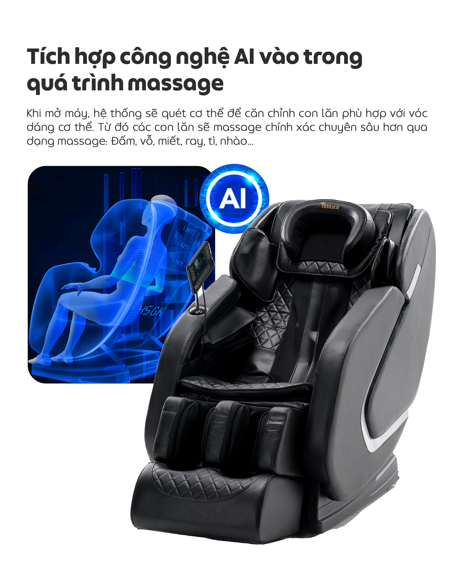 Ghế massage trị liệu toàn thân Toshiko T12