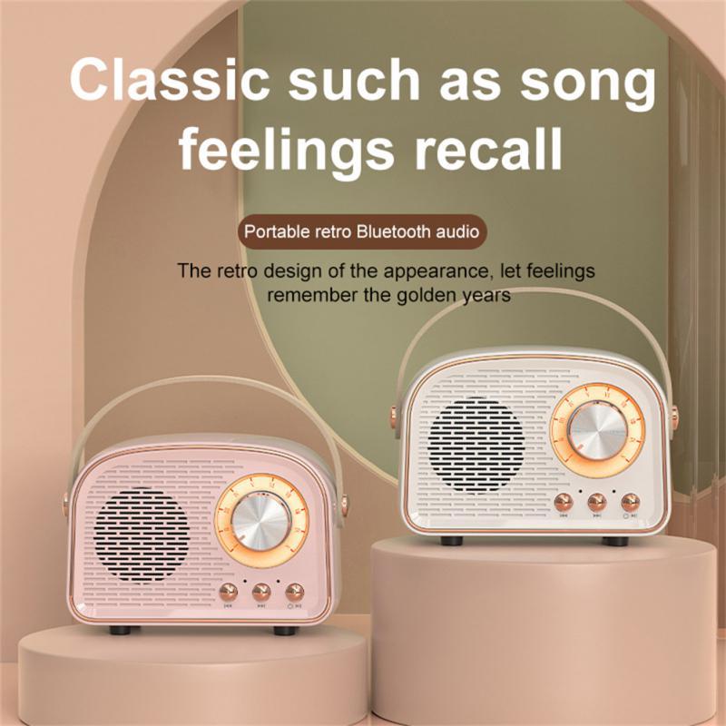 2023 Mới DW21 Loa Bluetooth Âm Thanh Nổi Vintage Loa Mini Di Động Không Dây Gia Đình Loa Mini Ngoài Trời Loa Siêu Trầm Âm Nhạc Đài Phát Thanh Màu sắc: 04