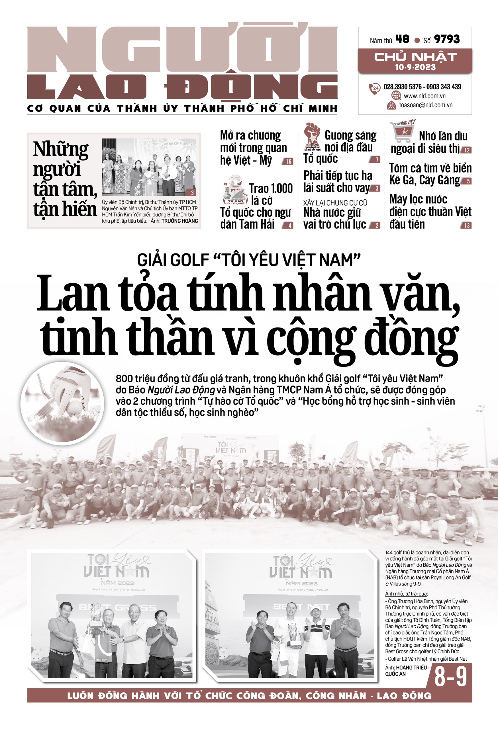 Mời các bạn đón đọc Nhật báo Người Lao Động từ ngày 11-9-2023 đến 17-9-2023