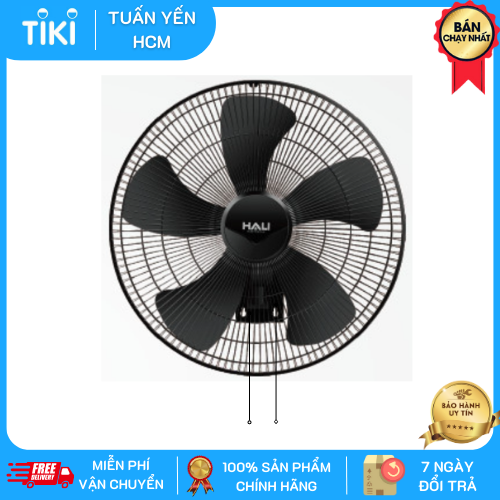 Quạt treo công nghiệp Hali TC-197D công suất 80W, cánh quạt 45cm, 3 tốc độ gió, động cơ êm ái - Hàng chính hãng