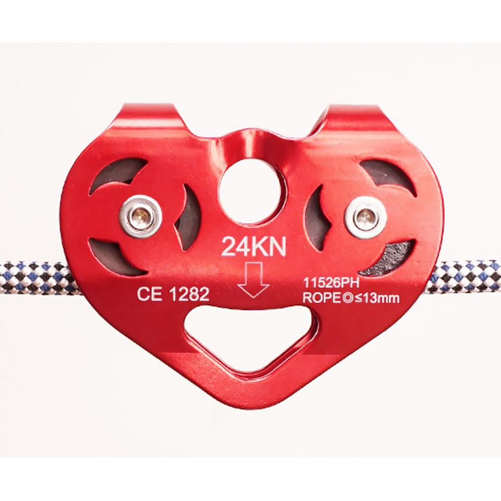24KN Mountaineering Rock Climbing Zip Line Wire Cable Trolley Pulley