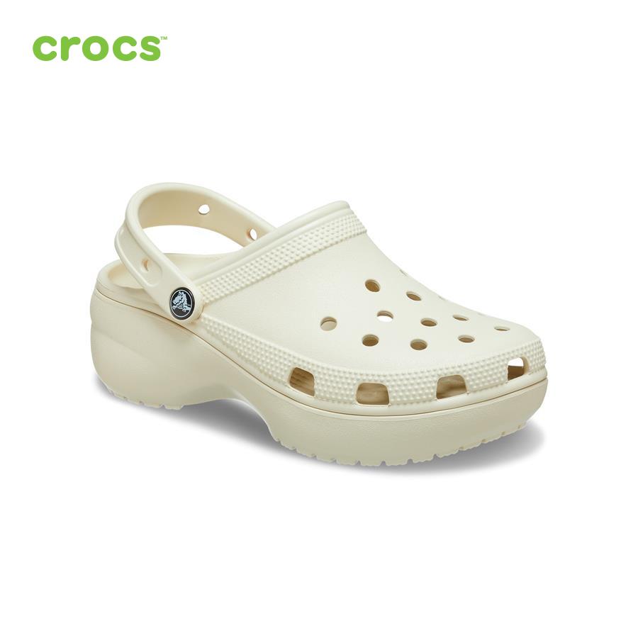 Giày lười nữ Crocs FW Classic Clog Platform W Bone - 206750-2Y2