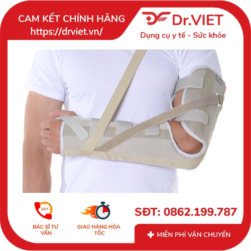 Nẹp cánh tay GIAHU-008 có chức năng cố định gãy, trật khớp vùng khuỷu tay sau chấn thương hoặc sau phẫu thuật