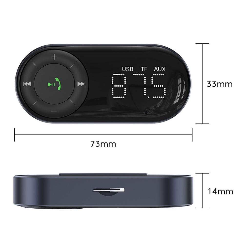 Car FM Transmitter Convenient Auto BT Audio Receiver Portable Car Driving Handsfree Call Accessory