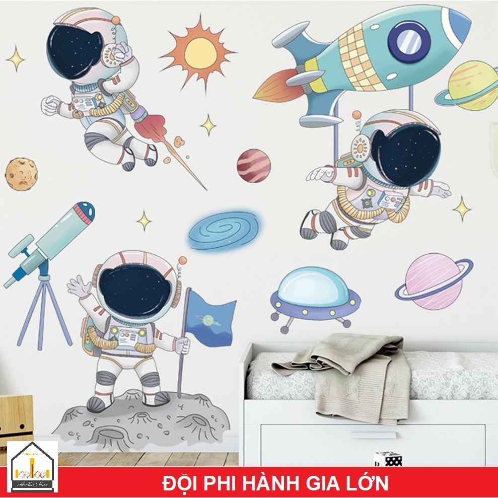 Decal dán tường ĐỘI DU HÀNH VŨ TRỤ - Trang trí phòng bé
